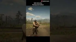 Plucking hawk feathers #shorts #rdr2