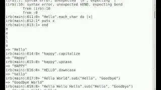 Programming With Ruby Episode 6, Strings