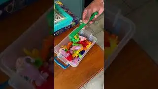 Working on hand function, fine motor, grasp, counting and colours