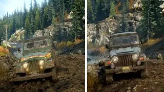 JEEP WRANGLER vs JEEP CJ-7 RENEGADE Off Road Test | Snowrunner PS5 Gameplay