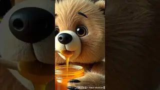 cute baby bear eating honey 😍 #shorts  #cuteanimals #foryou  #funnyvideo  #fyp  #trending