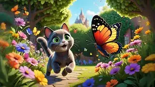 The Cat Who Caught a Butterfly 🐱🦋 | Charming Kids Story | Fun Educational Adventure