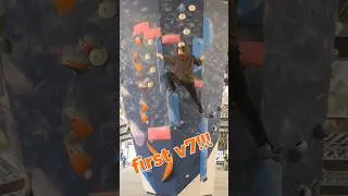 So excited about my first v7 #climb! #shorts