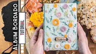 Tutorial Album Scrapbook Bordado