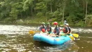 Moving the Raft with the Guide in Whitewater Rafting