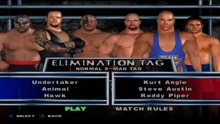 WWE SmackDown! HCTP - Undertaker,Animal,Hawk VS KurtAngle,SteveAustin,RoddyPiper (ELIMINATION TAG)