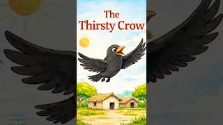 The Thirsty Crow | A clever crow and a smart idea #KidsStories #ThirstyCrow #ShortStories #Moral
