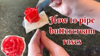 How to pipe buttercream roses on a flower nail