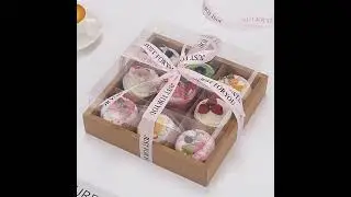 Wholesale Transparent Thick Kraft Paper Multi-palace Lattice Picnic Box Cupcake Box