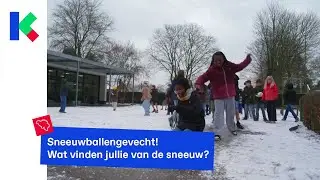 Sneeuwballengevecht! Wat vinden jullie van de sneeuw?