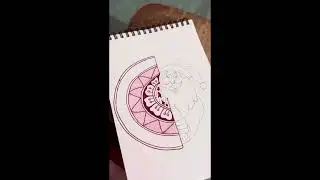 #santa mandala art with a little ho - ho -ho magic 
