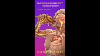 Eating Honey from Honeycomb &ndash; Inside the Human Body (3D Anatomy)
