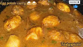 //Dhaba style Potato Egg Curry 🍛// swaad me best Or majedaar👍👍@TastySpicies #eggcurry#potatoeggcurry