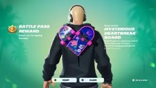 Fortnite Back Bling:  MYSTERIOUS HEARTBREAK BOARD     ( Conspiracy Boarder set )