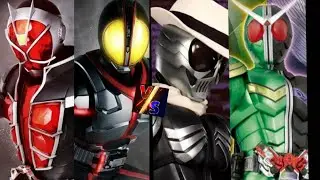 Kamen Rider Wizard dan Kamen Rider Faiz vs Kamen Rider skull dan Kamen Rider double W  #kamenrider 
