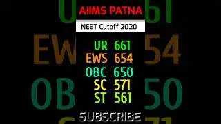 AIIMS Patna Category Wise Cutoff 2020 | Expected Cutoff 2021 AIIMS PATNA
