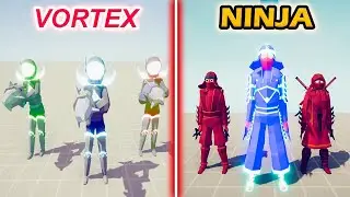 EPIC Great WAR VORTEX VS NINJA - Totally Accurate Battle Simulator TABS LABS