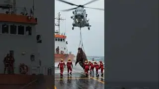 Unbelievable Feat Of Animal Rescue By Air 😮#amazing #helicopter #shorts