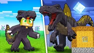 JOGANDO como um GAROTO ESPINOSSAURO no Minecraft