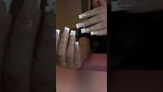 French Tip Nails W/  Bow Charms 🤍