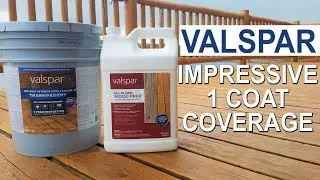 STAINING A DECK | VALSPAR ONE COAT EXTERIOR STAIN AND SEALER Transparent (plus deck prep)