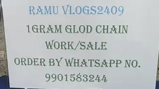 ramu vlogs2409 is live one gram gold chains