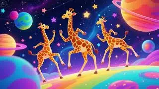 Giraffe Galaxy Dance 🦒🌌 | Spacey Moves & Animal Grooves!