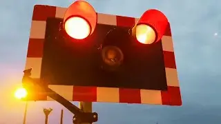 Halogen Lights at Woburn Sands Level Crossing, Buckinghamshire