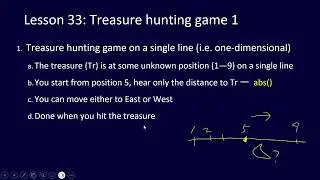 Kids Python Challenge, Lesson 33: Treasure hunting game 1