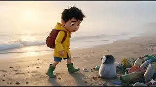 Boy Saves Penguin & The Earth 🌎 | 1-Minute Moral Story for Kids