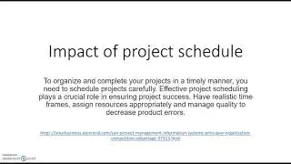 2.2.2 Understand how start date, and finish date will impact on the project schedule