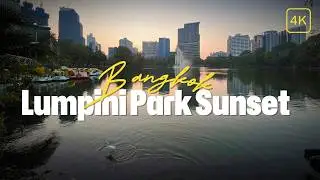 🌅 Relaxing 4K UHD &ndash; Lumpini Park Sunset, Lake & Royal Bangkok Symphony Orchestra | Slow TV