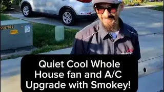 Quiet Cool Whole House Fan Installation and A/C upgrade! #bluecollar#veteran#hvac  #homeimprovement