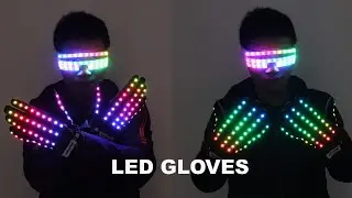 Flashing Gloves Glow 360 Mode LED Rave Light Finger Lighting Mitt Party Supplies
