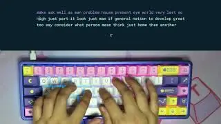 181 wpm for 60s on DSA Astrolokeys + Drop ALT + Lubed Gateron Yellows (speed typing sound test)