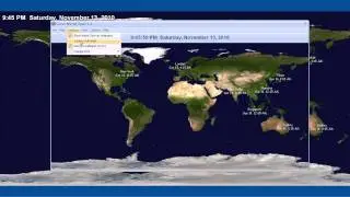 Crave World Clock Demo - See current time for major cities in all time zones