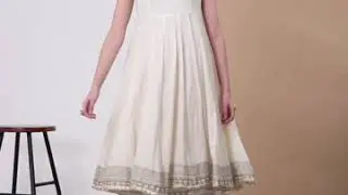 Foil Printed Layered Kurta Set