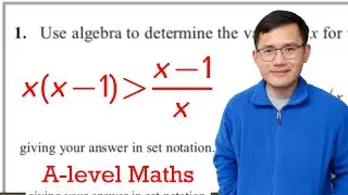 My first A-level math exam question (solving a rational inequality)