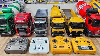 Rc truck truk molen huina 1574 dump truck truck trailer excavator cat rc jeep rubicon mixer truck