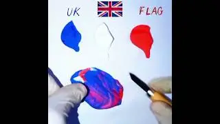 UK flag color mixing. #ukflag#flag #playdough #asmr #colourmixing #uk #viralvideo #satisfyingvideos