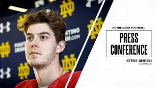 QB Steve Angeli on Learning New Notre Dame Offense, WR Rapport, Improvements | #ndfootball