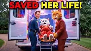 White Mama Cat Delivery Story 🐱💔 Orange Cat Saved Her Life Cute Kitten Family