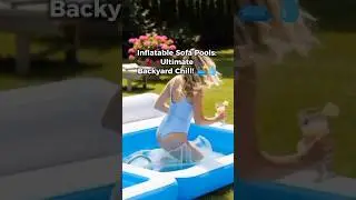 Relax in style! 🎉 Inflatable sofa pools for the best #poolday #summerfun #interiordesign