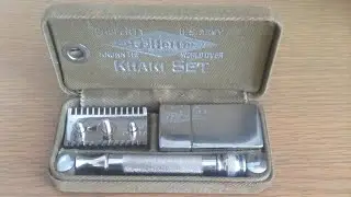 Property of U.S. Army: A shave with a 1918 Gillette Khaki Set old type razor.
