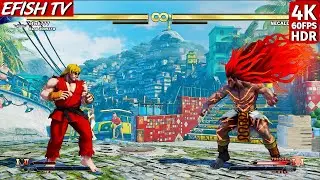 Ken vs Necalli (Hardest AI) - Street Fighter V