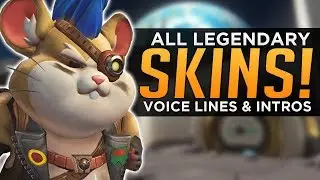 Overwatch: ALL Hammond SKINS, Voice Lines & Highlight Intros!