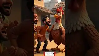 Giant Chicken in Village 😱😂 | Funny Hindi Animation #shorts #ai #hen #trending