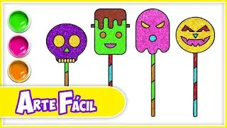 DESENHAR DOCES F&Aacute;CEIS DO HALLOWEEN | DESENHO DE PINTAR | Arte F&aacute;cil