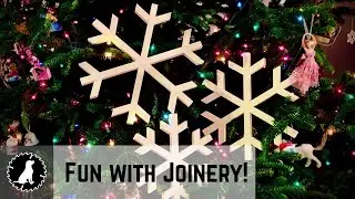 How to Make Wooden Snowflakes // Holiday Fun with Joinery // Woodworking