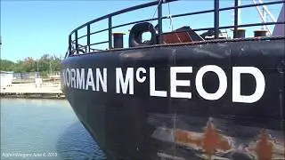 Barge NORMAN McLEOD with tug EVERLAST lowered at Lock 7, Welland Canal, 2019